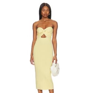 SNDYS Yellow Strapless Dress